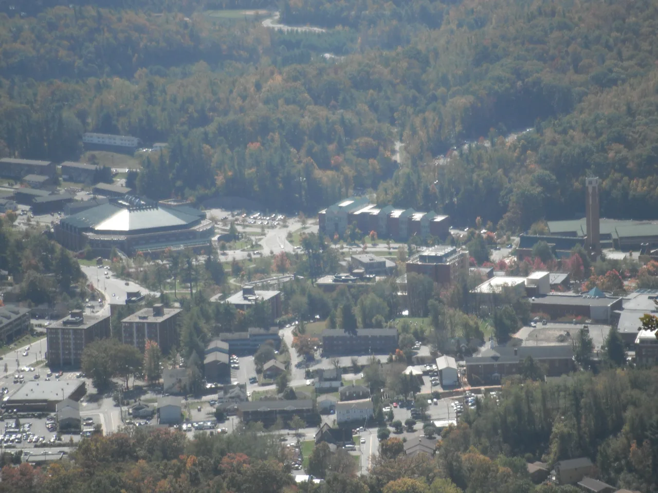 Boone campus viewed from Howard’s Knob at Appalachian State University
