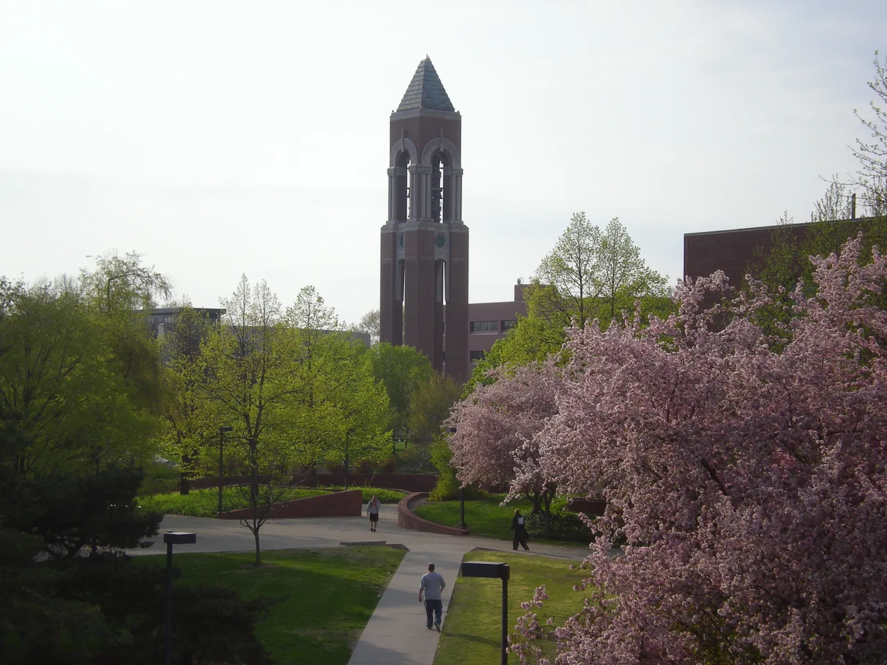 Shafer Tower and the Ball State campus at Ball State University