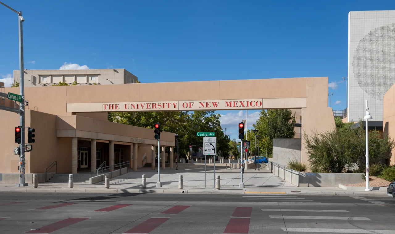 University of New Mexico campus entrance on the university campus