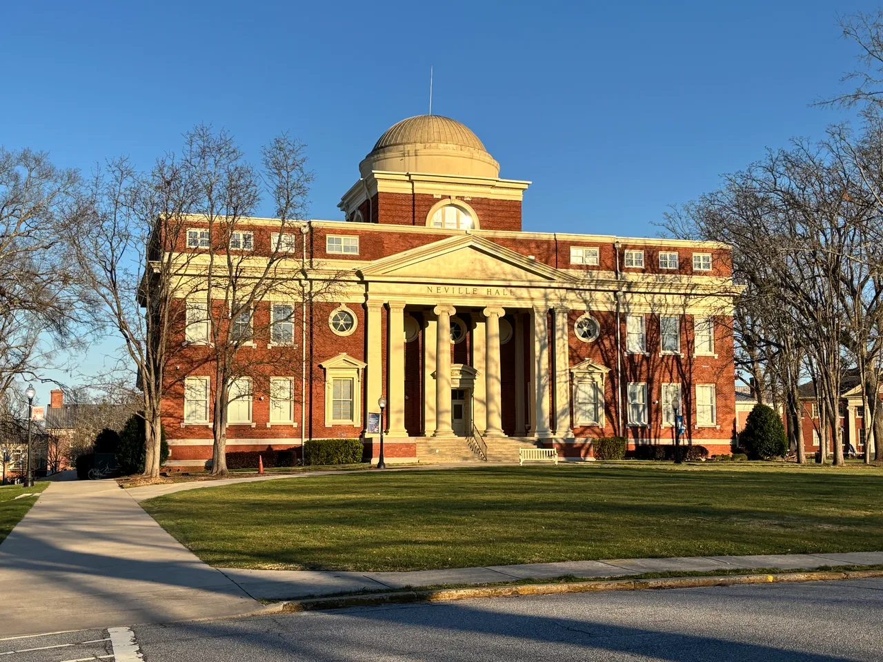 Presbyterian College campus: Neville Hall, Presbyterian College, February 2025
