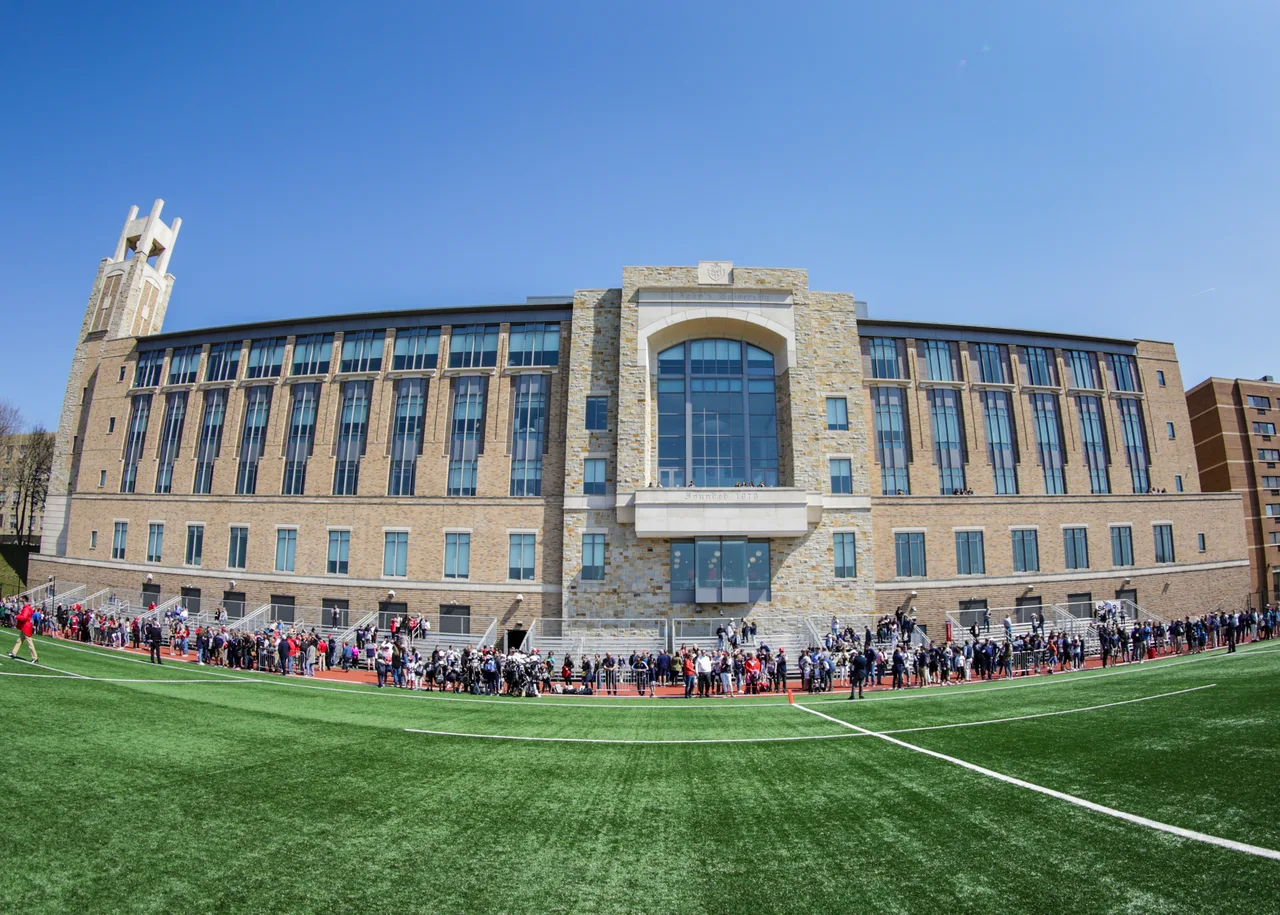 D’Angelo Center overlooking DaSilva Memorial Field at St. John’s University in Queens.