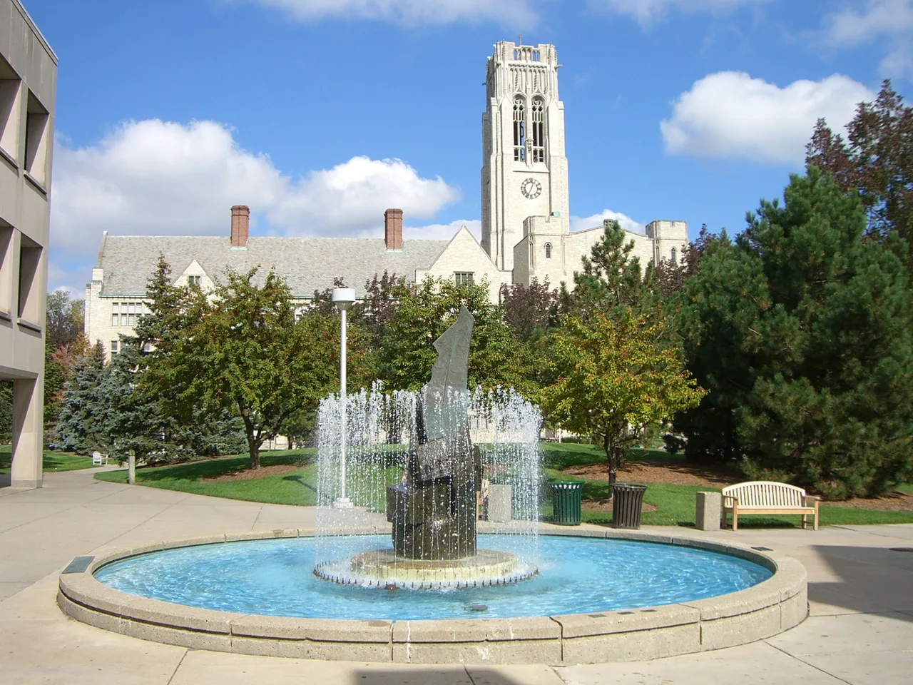 University Hall clock tower at The University of Toledo